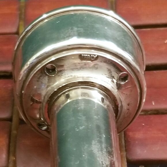 Vintage Silver Plate Spring Loaded Push Up Hurricane Candle Holder Made In Italy - Picture 4 of 4